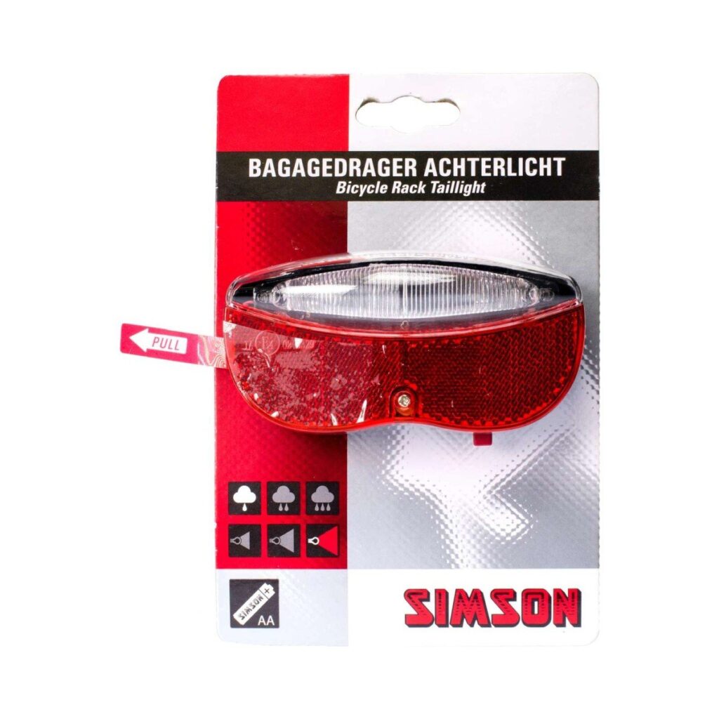 Simson achterlicht led batterij 80mm