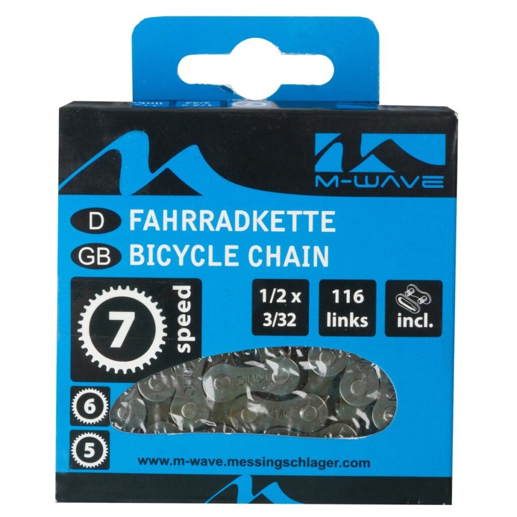 M-wave ketting 5/6/7-speed, 1/2×3/32 116L 7.3mm gr
