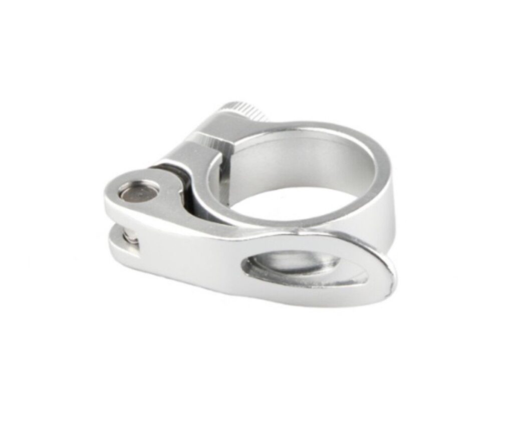 Mirage zadelpenklem met snelspanner 34.9mm. • Zil