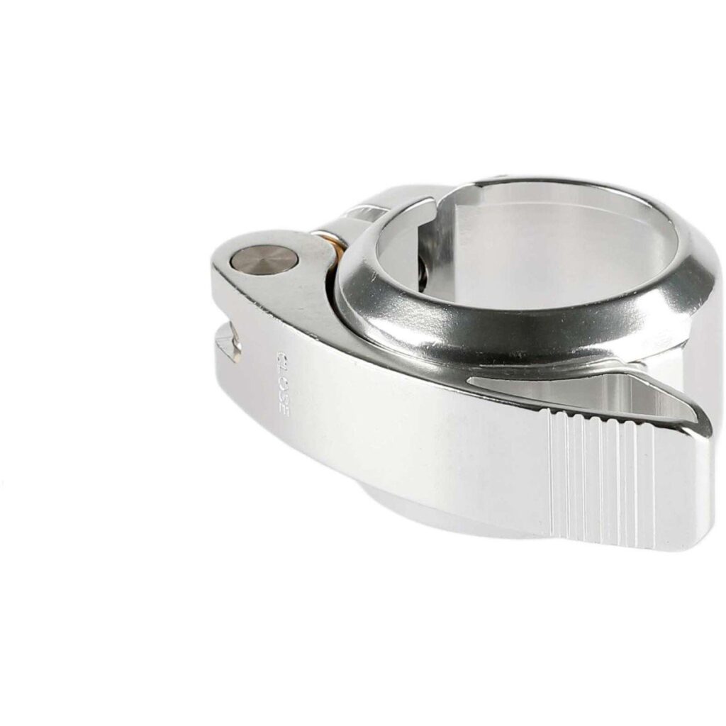 Mirage zadelpenklem met snelspanner 38.5mm zilver