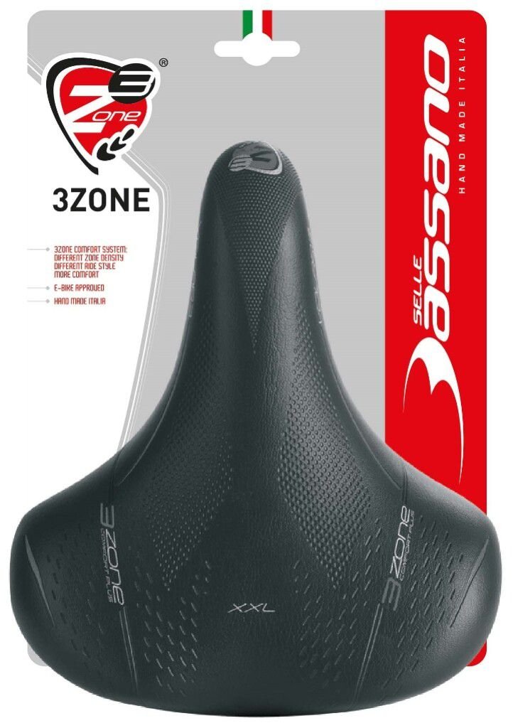 Selle Bassano zadel Volare XXL Cruiser-Zwart
