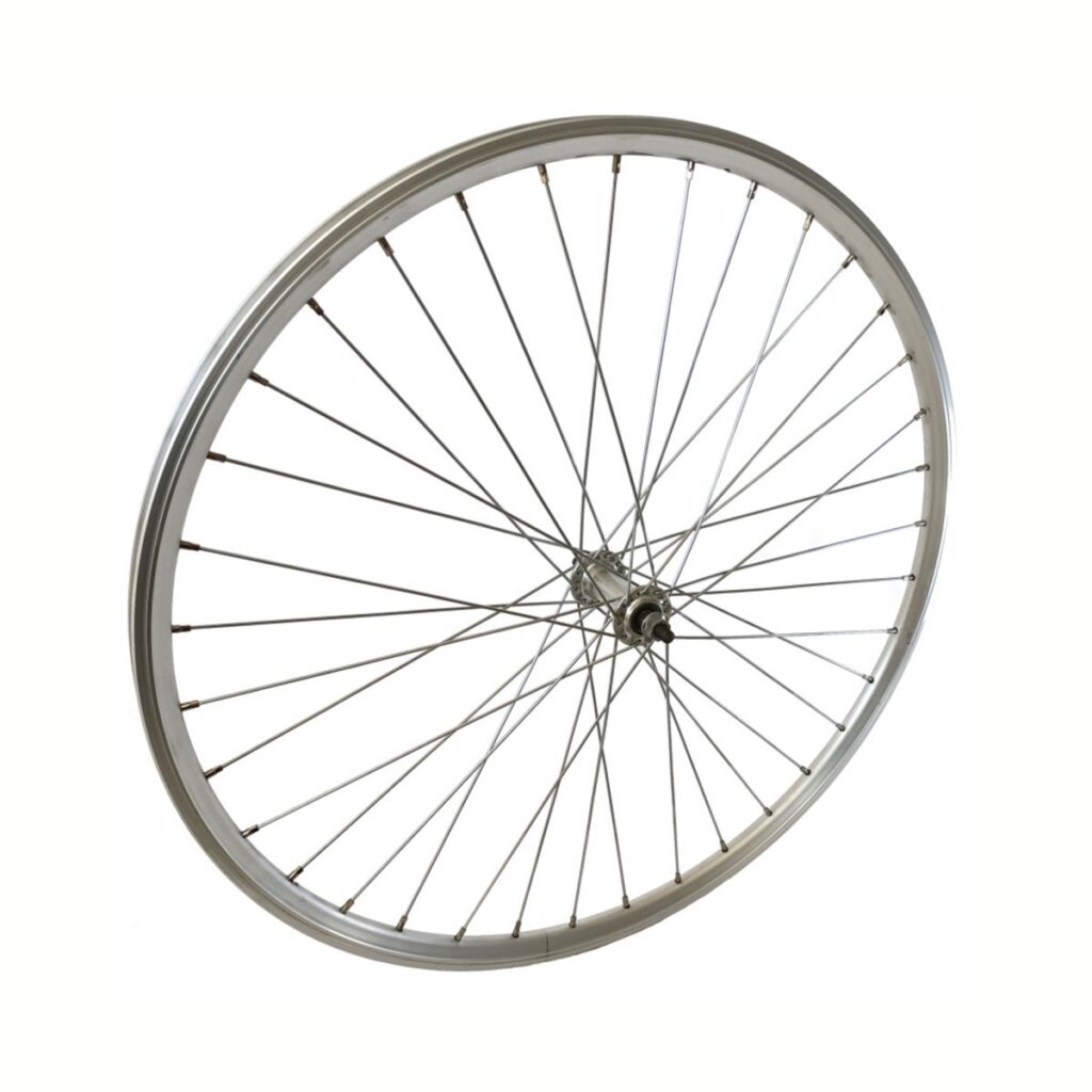Falkx Voorwiel 28×1 5/8×1 3/8 zilveren aluminium hoge ve